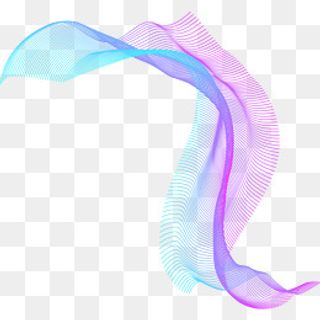 蓝紫色彩色渐变线条图案元素,免抠元素