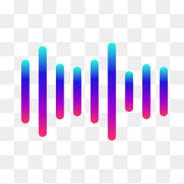 时尚炫彩声音音符渐变UI设计,免抠元素