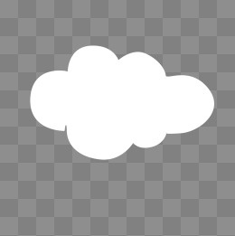 手绘卡通白云白云笔刷,免抠元素