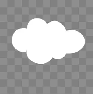 手绘卡通白云白云笔刷,免抠元素