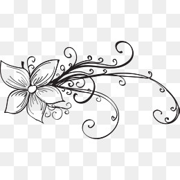 藤蔓矢量卡通纹身,免抠元素