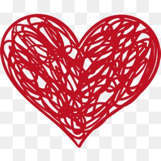 矢量爱心涂鸦设计素材,免抠元素