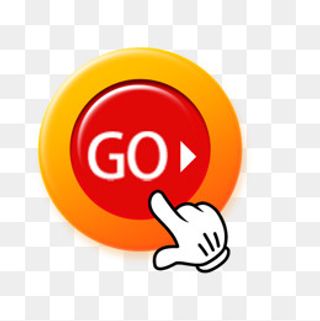 手指点击GO按钮,免抠元素