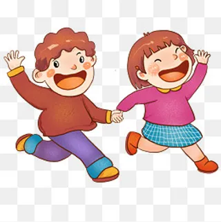 新年快乐过大年的孩子们,免抠元素