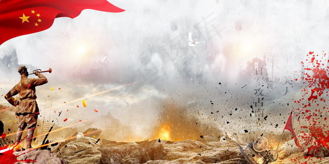 九一八勿忘国耻PSD素材背景图片素材