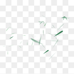 绿色竹叶漂浮素材(2000*2000px)