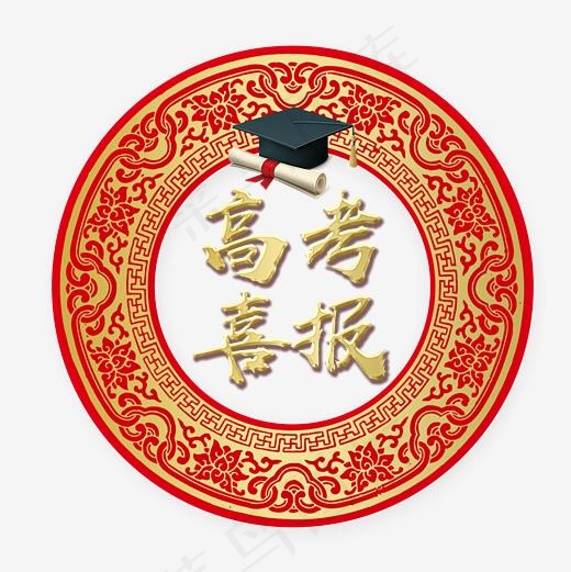高考喜报艺术字(3000*3000px)psd模版下载