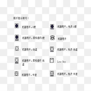 常见洗标,免抠元素