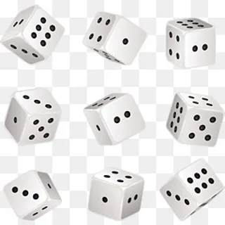 矢量白色骰子下载