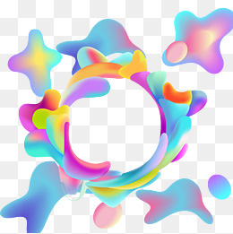 618彩色流体渐变618炫彩流体酷炫不,免抠元素