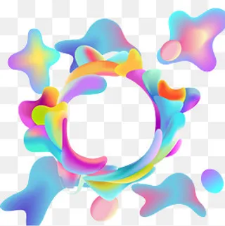 618彩色流体渐变618炫彩流体酷炫不,免抠元素