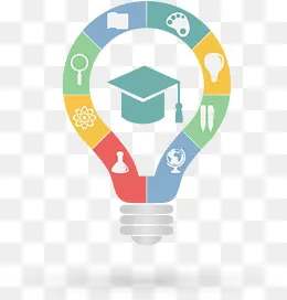 扁平教育思维分块PNG图片,免抠元素(2639*2755px)ai矢量模版下载