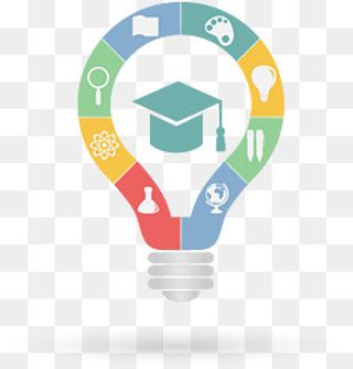 扁平教育思维分块PNG图片,免抠元素