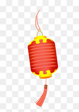 红色新年猪年灯笼,免抠元素