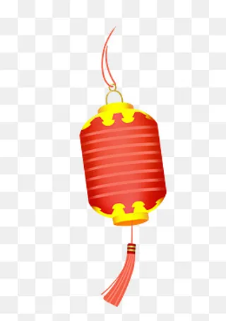 红色新年猪年灯笼,免抠元素
