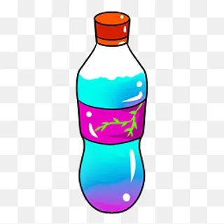 彩色手绘饮料瓶子元素,免抠元素