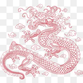 卡通龙纹矢量图下载