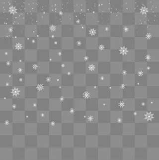 圣诞节卡通扁平漂浮白色雪花元素,免抠元素