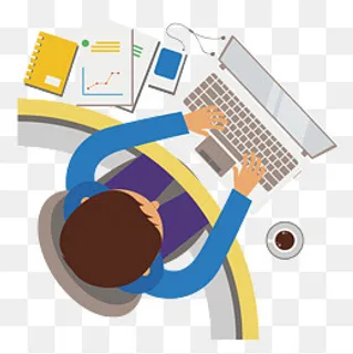 商务计算机IT人物元素,免抠元素