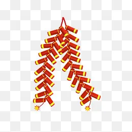 C4D新年喜庆红色鞭炮元素,免抠元素