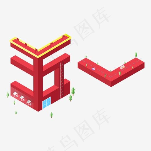 51劳动节2.5D创意五一立体字(2000*2000px)ai矢量模版下载