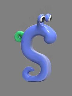 卡通矢量三维动物字母PNG图,免抠元素艺术字