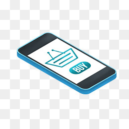 卡通手机购物款插画