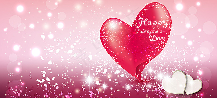 情人节浪漫红色海报背景背景图片素材