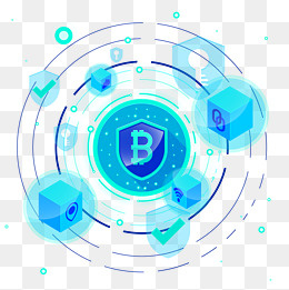 蓝色圆环科技金融元素