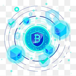 蓝色圆环科技金融元素
