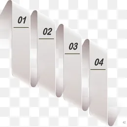 白色数字流程t图,免抠元素(945*945px)