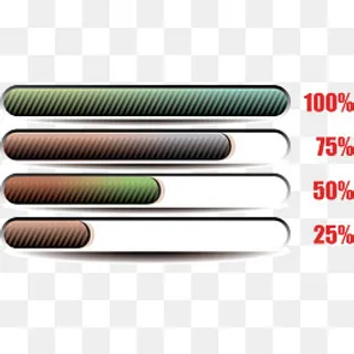 矢量百分比进度条装饰图案,免抠元素