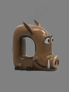 卡通矢量三维动物字母PNG图,免抠元素艺术字