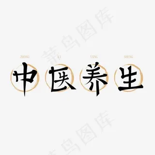中医养生创意古典字体