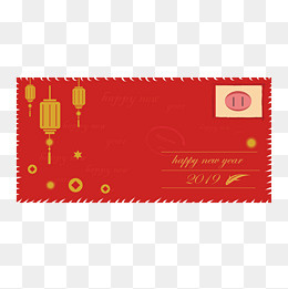中国红灯笼铅笔新春元旦装饰猪年,免抠元素(3000*3000px)psd模版下载