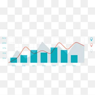 蓝色柱形数据分析,免抠元素