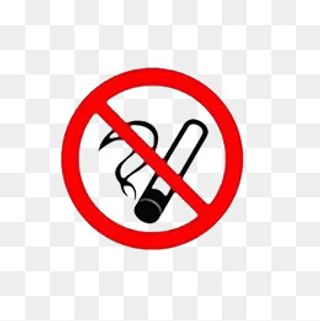卡通的严禁抽烟标识PNG,免抠元素