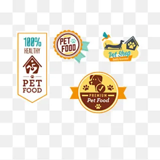 矢量卡通创意狗掌印宠物店标识,免抠元素