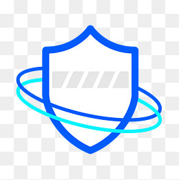 蓝色圆弧盾牌元素,免抠元素