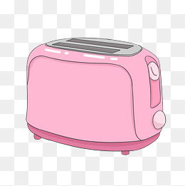 手绘家电面包机插画