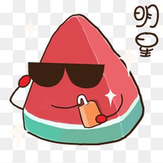 夏天夏至西瓜明星表情包