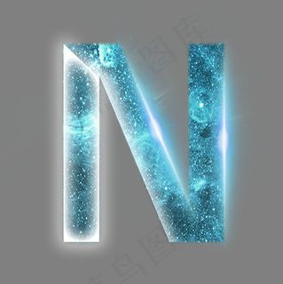 炫酷星空光效分割数字N