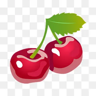 新鲜的樱桃手绘插画