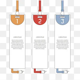 长方形流程表,免抠元素