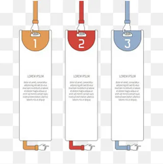 长方形流程表,免抠元素