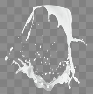 白色营养牛奶元素,免抠元素