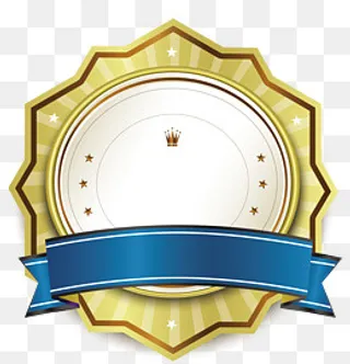 不规则圆盘式荣誉肩章,免抠元素