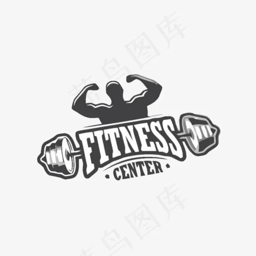 黑白英文字母健身艺术字菜鸟图库(637*372px)psd模版下载