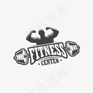 黑白英文字母健身艺术字菜鸟图库