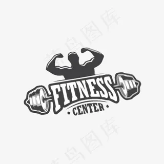 黑白英文字母健身艺术字菜鸟图库